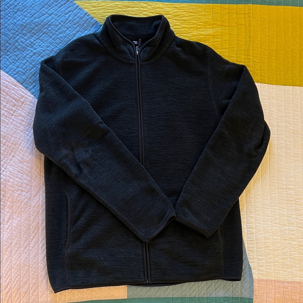 Uniqlo Men's Full-Zip Sweater — Dark Navy — Large